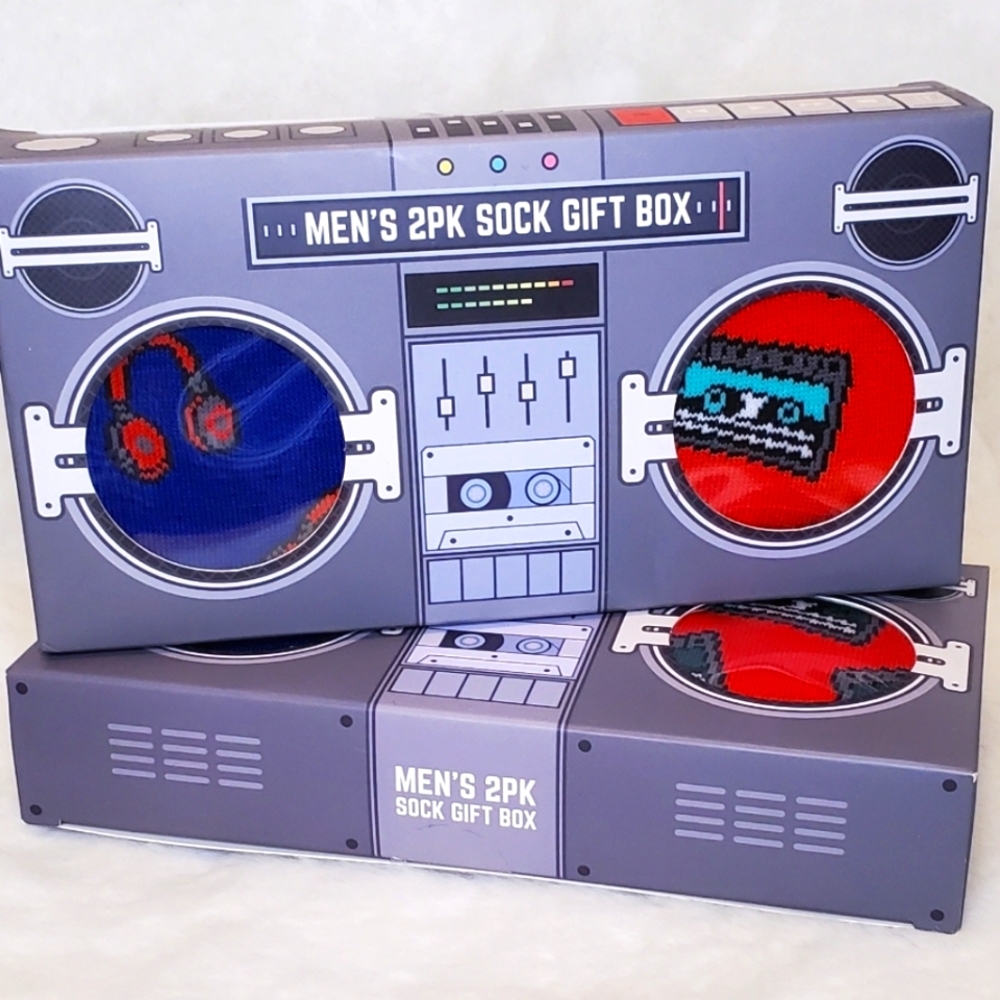Retro Men's 2 Pack Sock Gift Box